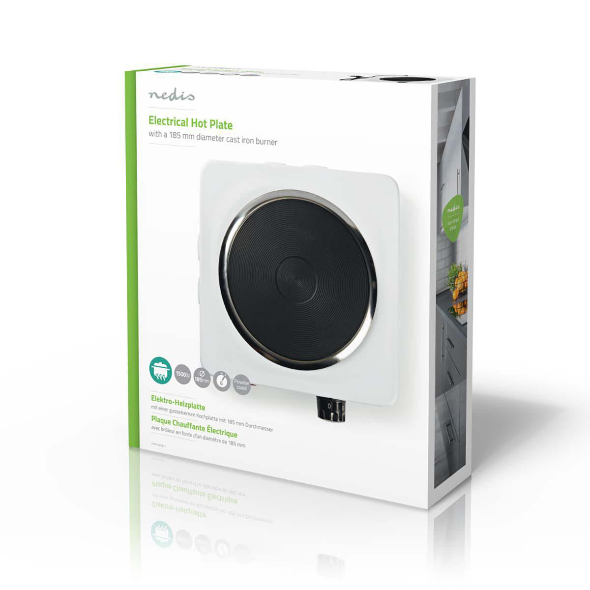 Nedis Keittolevy | Keittoalueet: 1 | 1500 w