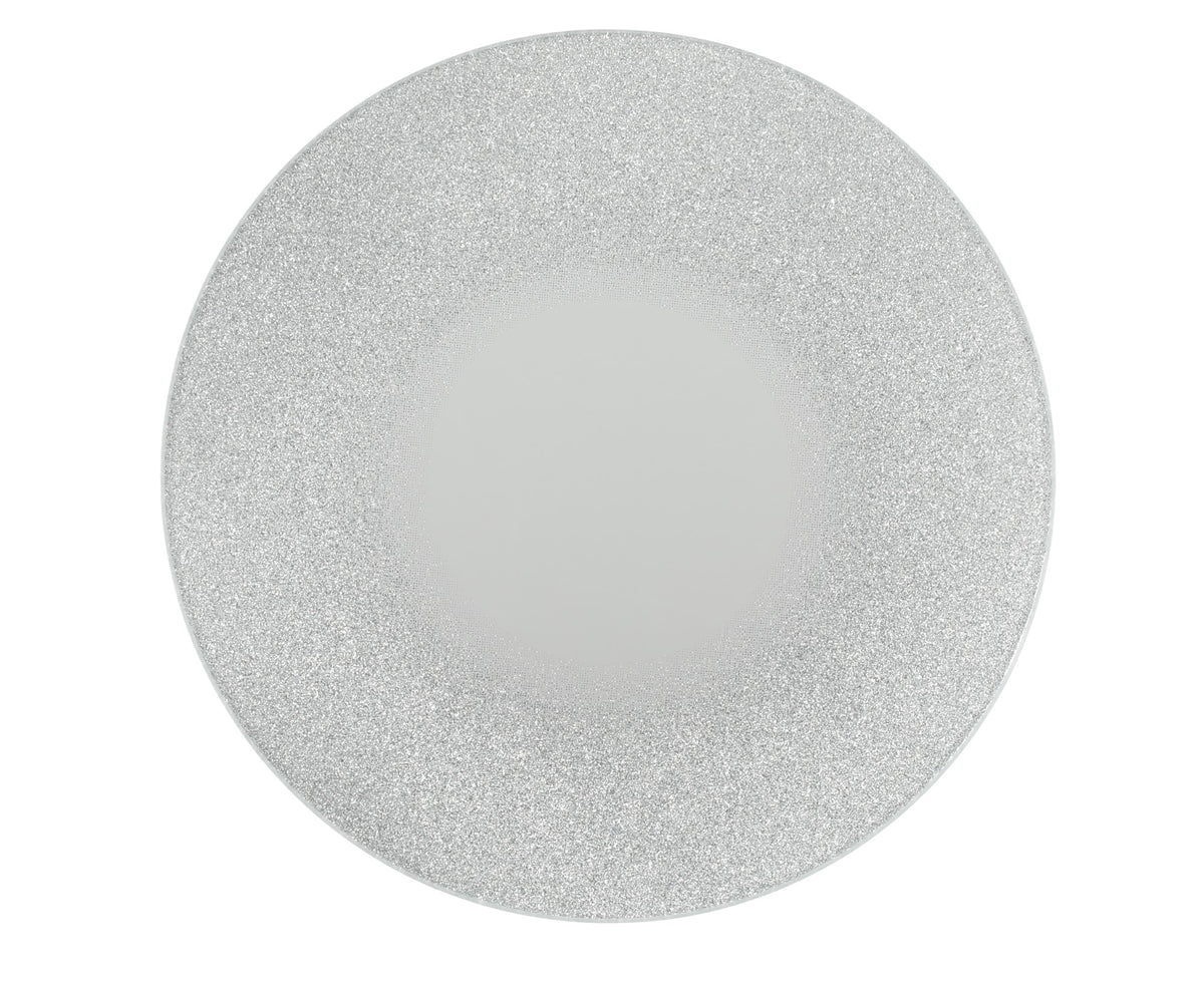 4Living Kynttilänalunen Peili Glitter Hopea 20 cm