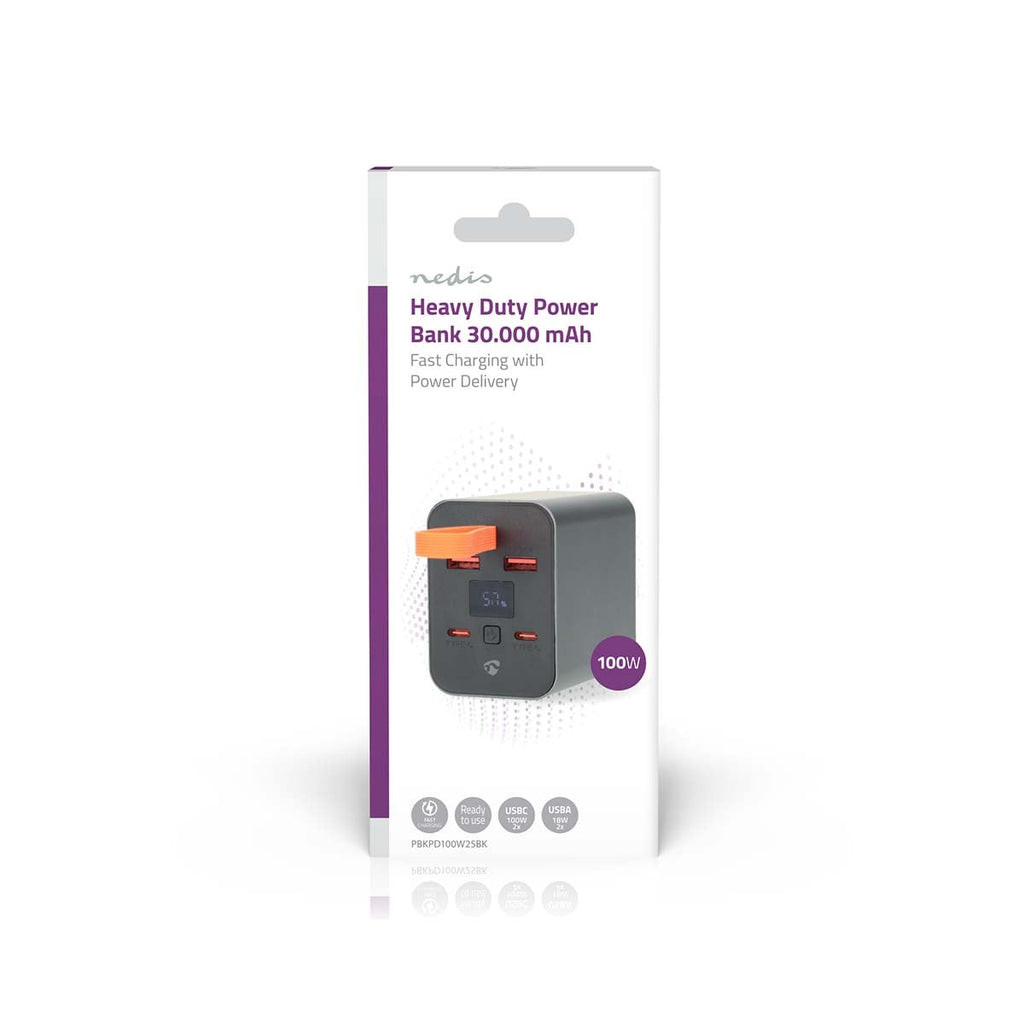 Nedis Virtapankki | 30000 mah | PD3.0 100 w / QC3.0