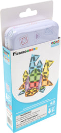Magnetic Nano Tiles -setti metallirasiassa, 40 osaa