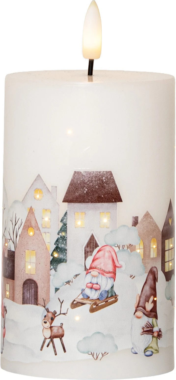 Flamme Winterland LED-kynttilä 15 cm