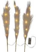 Plumes LED Koristeoksasulkat Valk. 65 cm