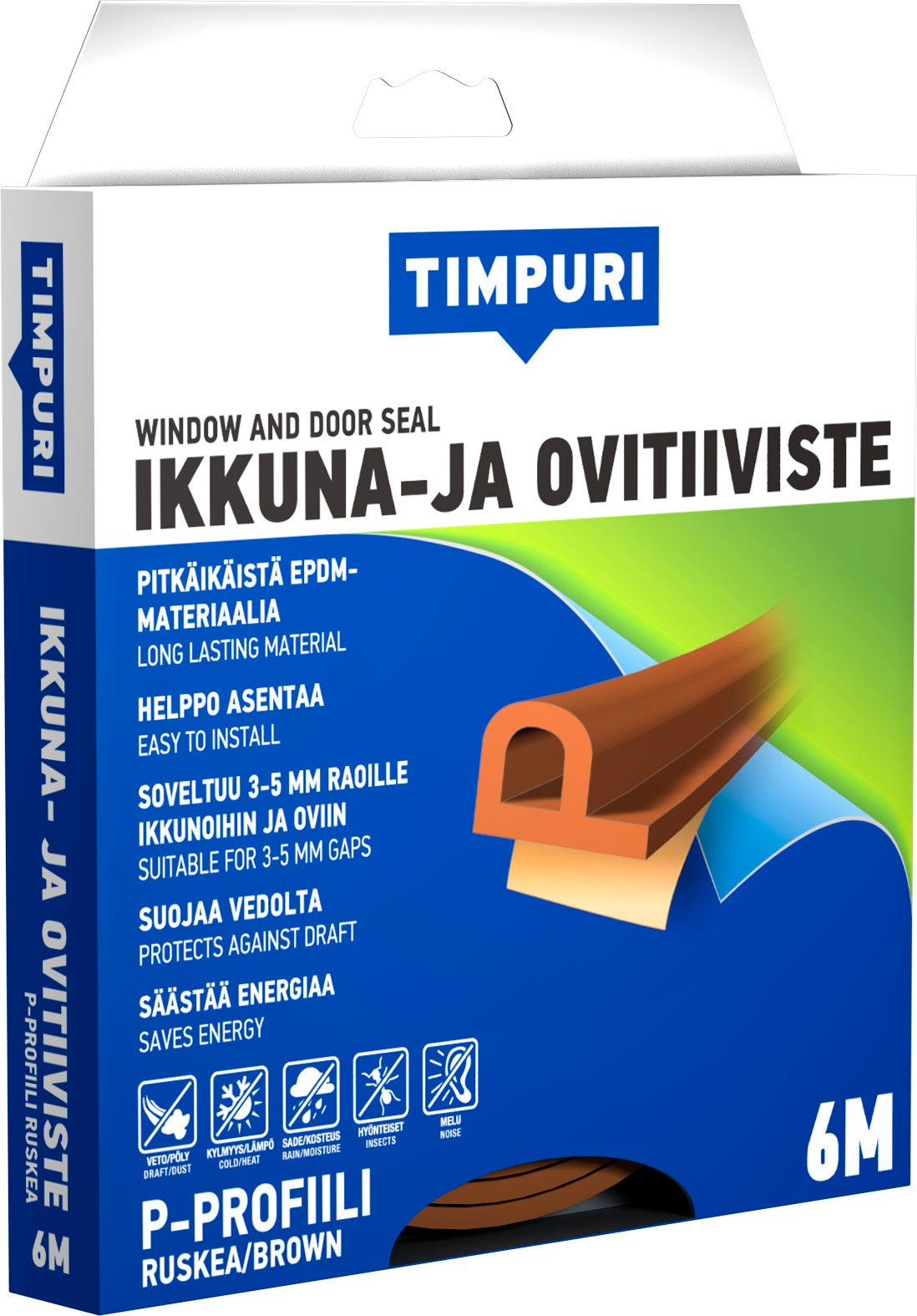Timpuri Tiiviste p 6 m ruskea