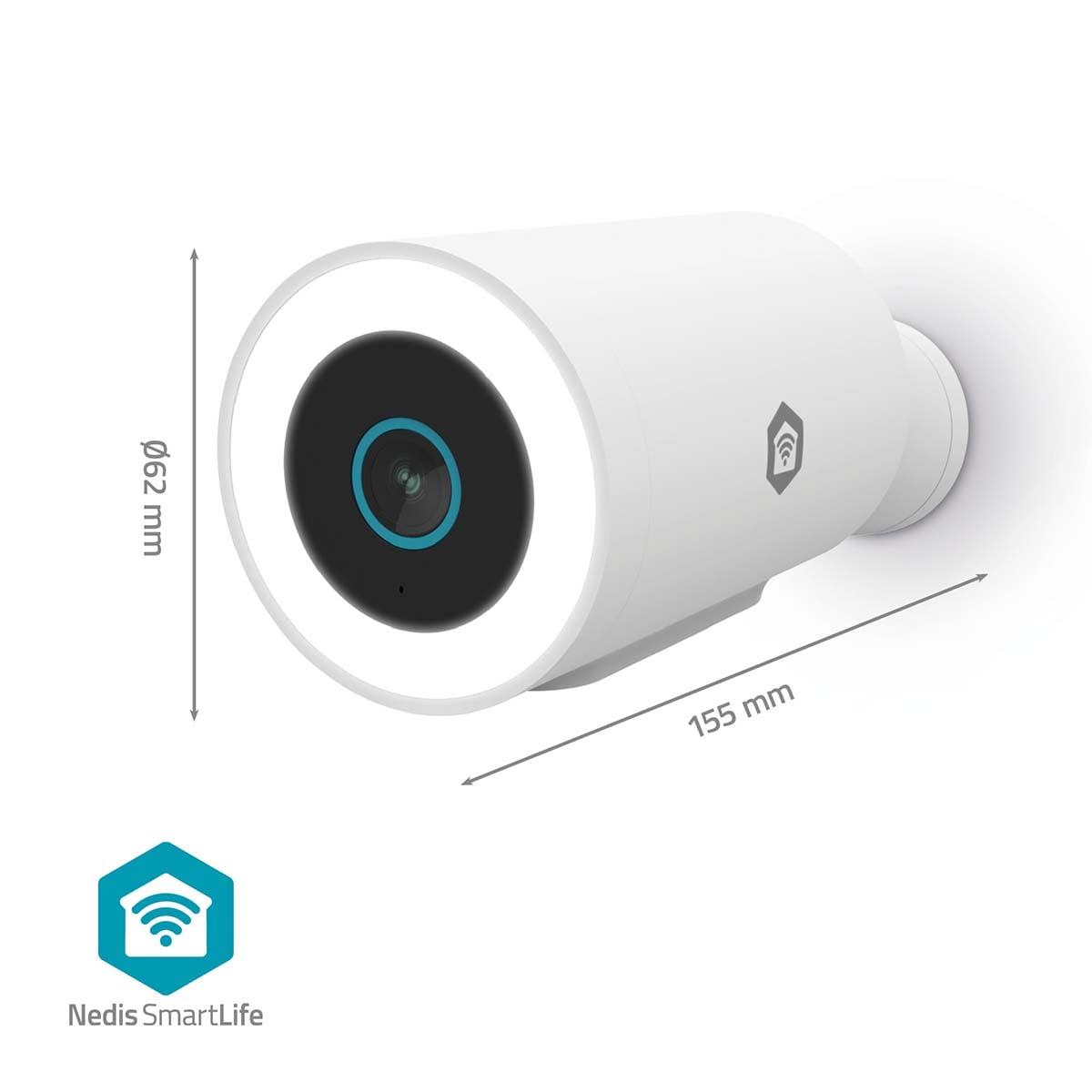 Nedis SmartLife Ulkokamera Wi-Fi | Spotlight | 3MP | IP65