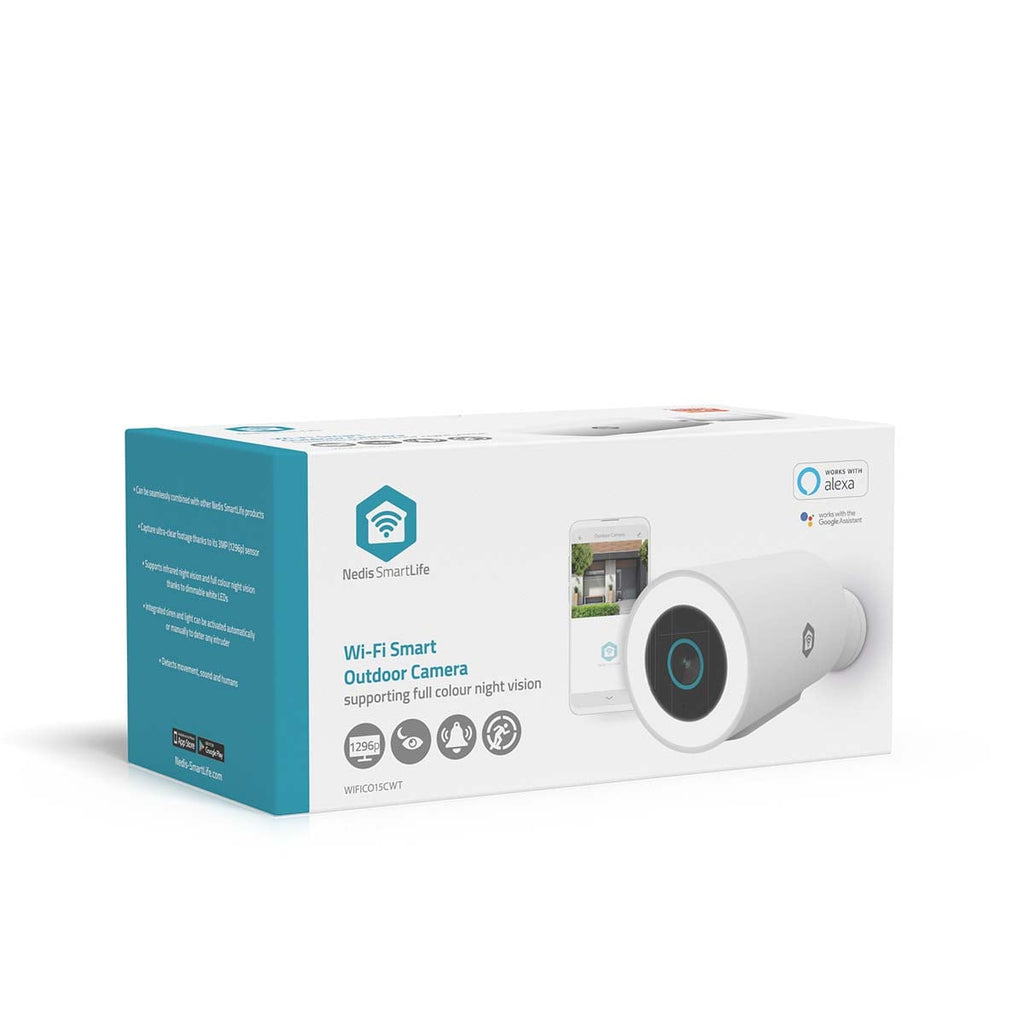 Nedis SmartLife Ulkokamera Wi-Fi | Spotlight | 3MP | IP65