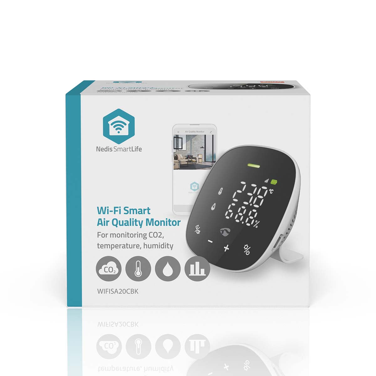 Nedis SmartLife-ilmanlaatumittari | Wi-Fi