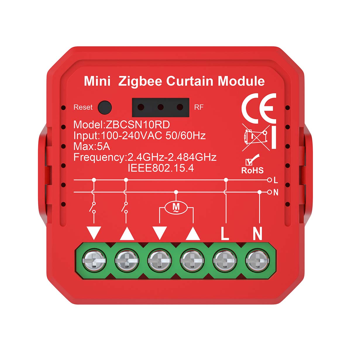 SmartLife Virtakytkin | Zigbee 3.0 | 1000 w | Terminaaliliitin | Sovellus saatavana kohteeseen: Android™ / ios