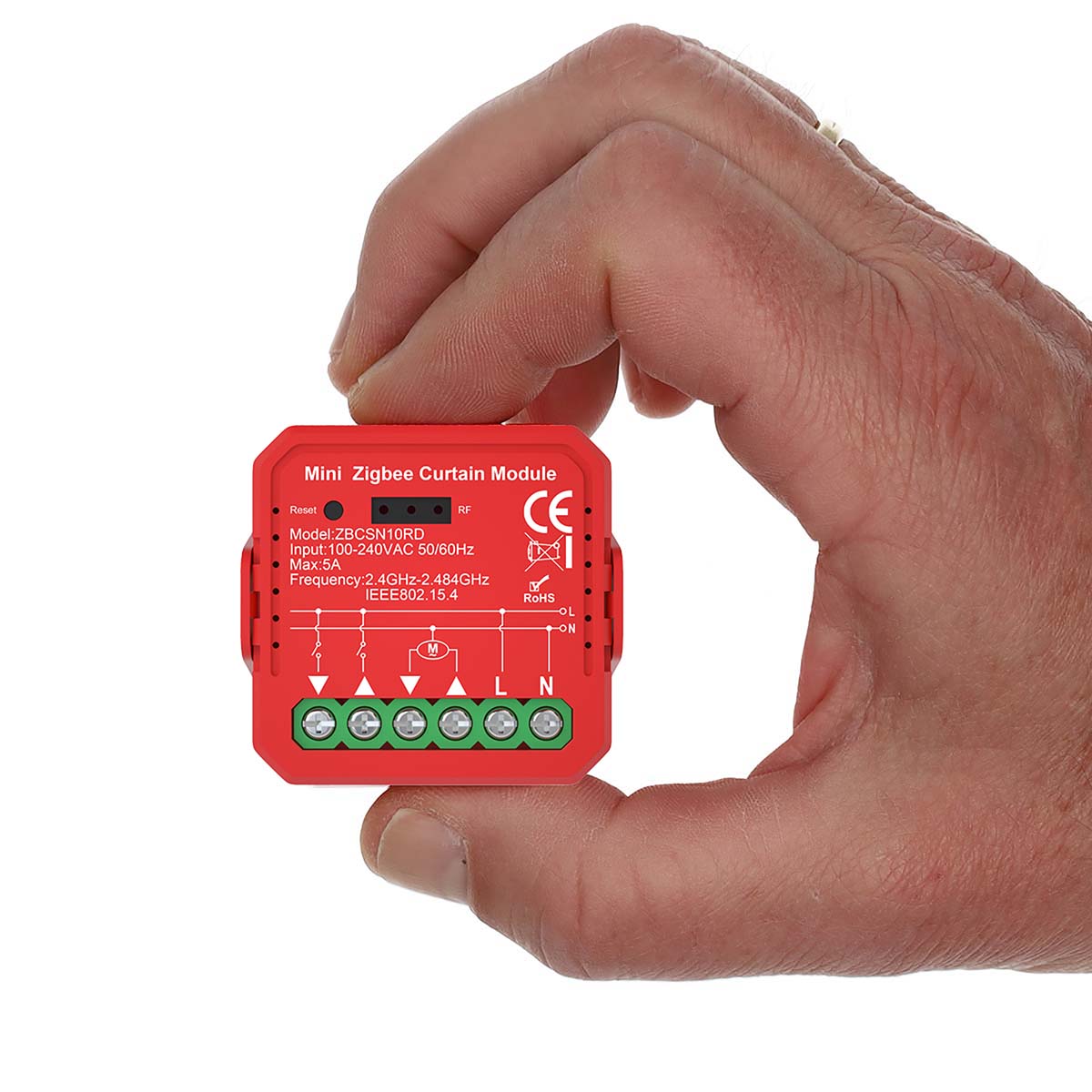 SmartLife Virtakytkin | Zigbee 3.0 | 1000 w | Terminaaliliitin | Sovellus saatavana kohteeseen: Android™ / ios