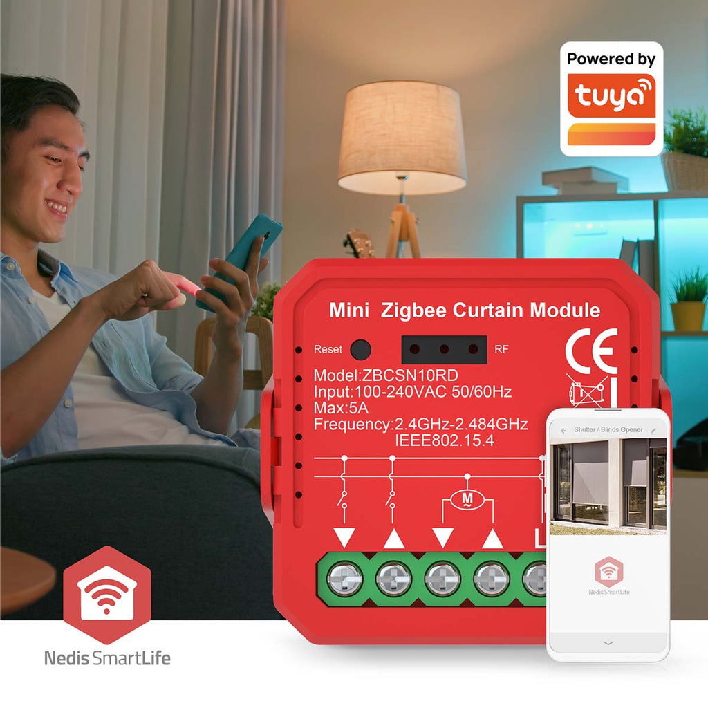 SmartLife Virtakytkin | Zigbee 3.0 | 1000 w | Terminaaliliitin | Sovellus saatavana kohteeseen: Android™ / ios