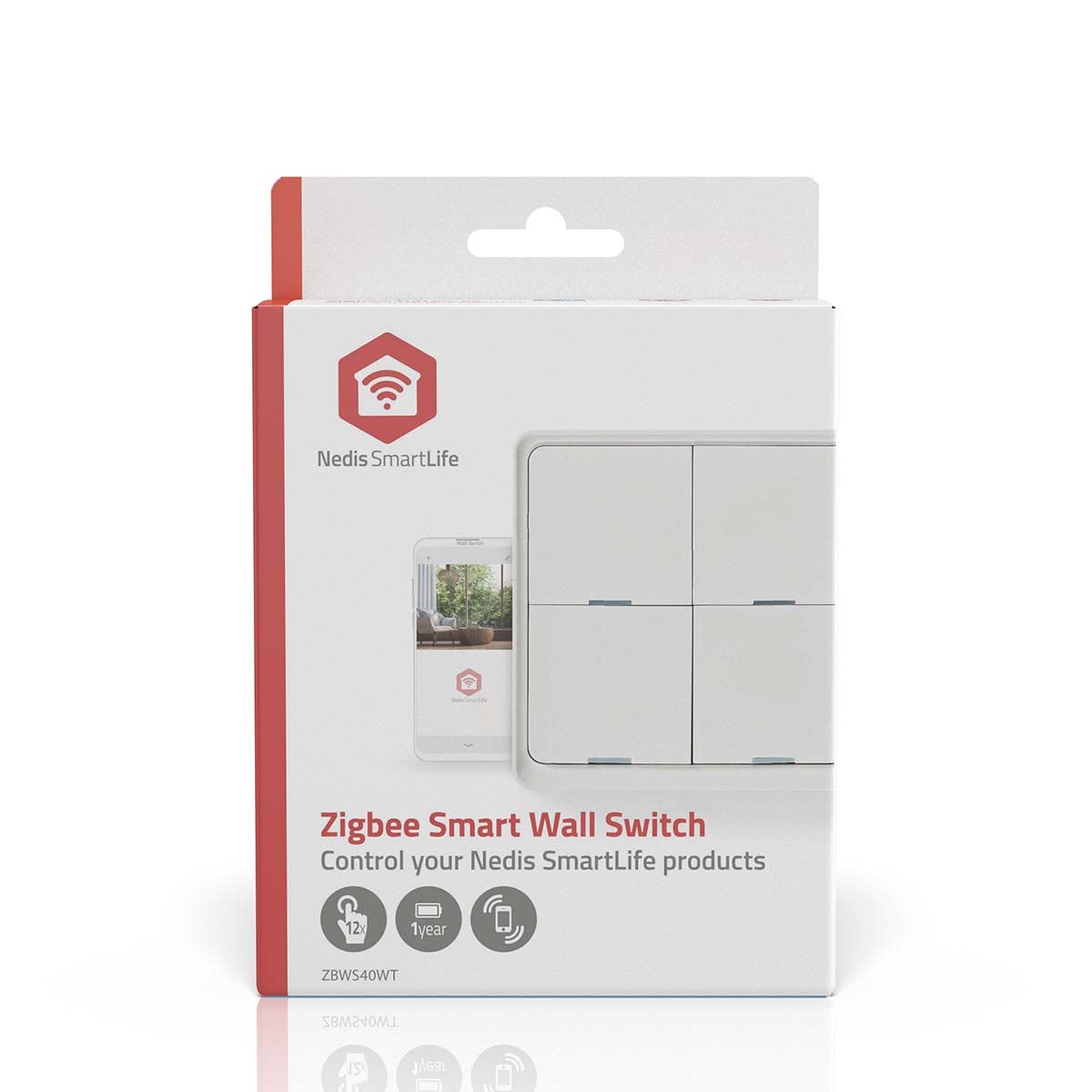 Nedis SmartLife Seinäkytkin | 4-pain.