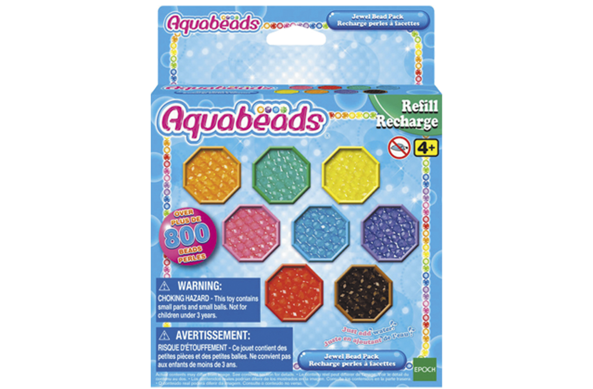 Aquabeads jalokivihelmipakkaus Mukana on 8 erilaista varia. Jokaista varia on yli 100 helmea.