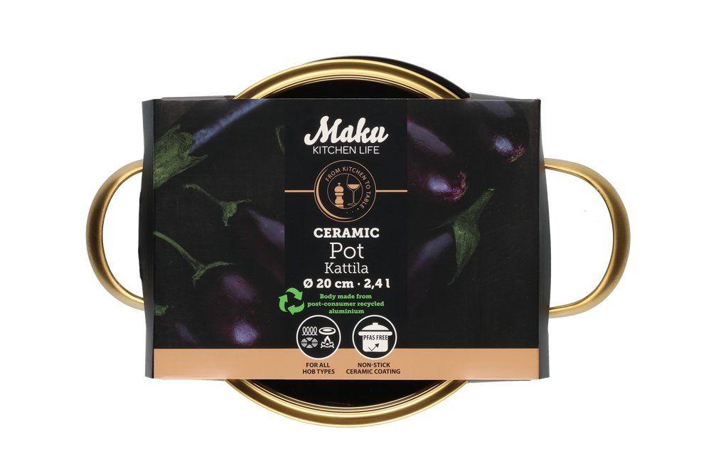 Maku Eclipse Kattila Musta 2,4l Sopii kaikille liesityypeille.