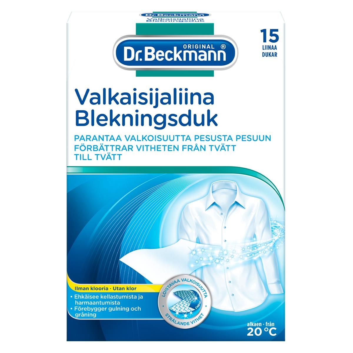 Dr. Beckmann Valkaisijaliina 15 kpl Valkopyykille