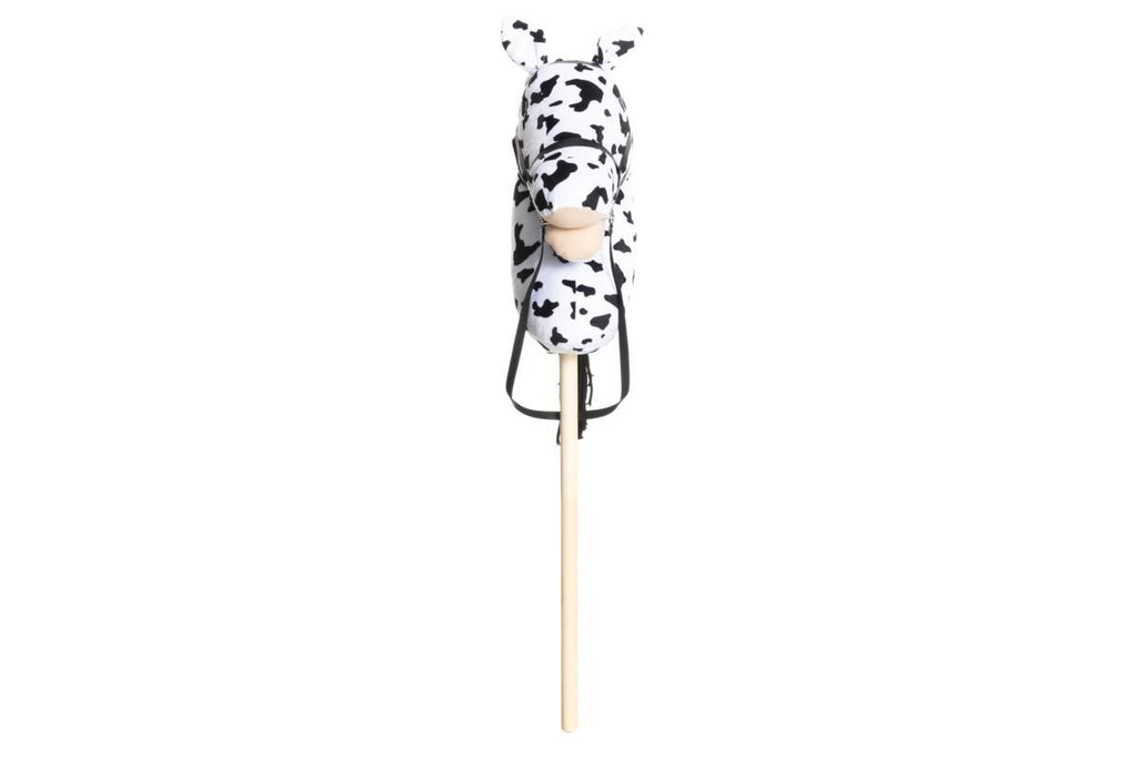 Keppihevonen 75 cm Valk. Mustilla Pilkuilla