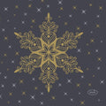 Duni Servetit 24x24 Snowstars Black
