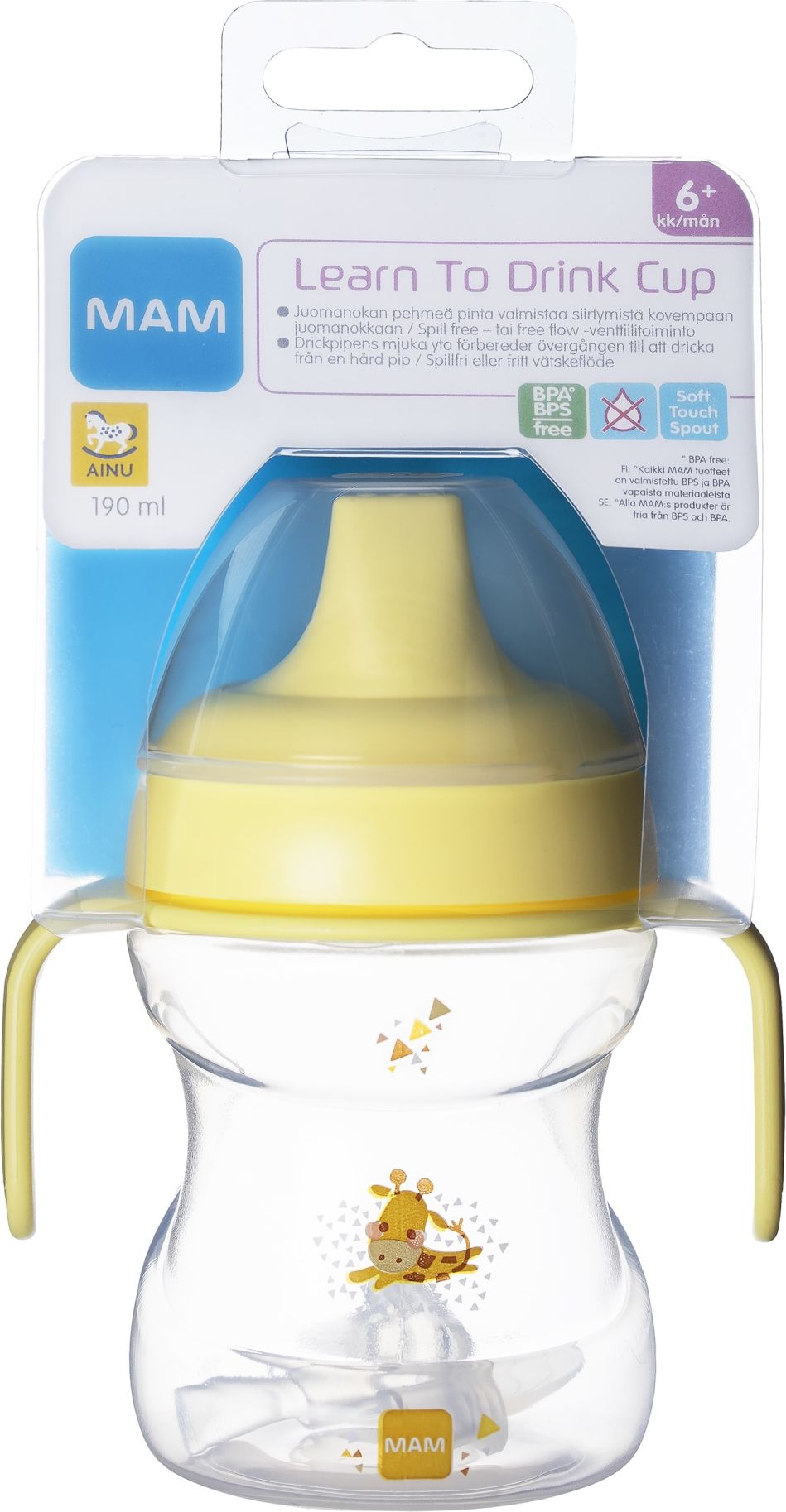 Mam 190 ml Learn to Drink Cup 6+kk Nokkamuki