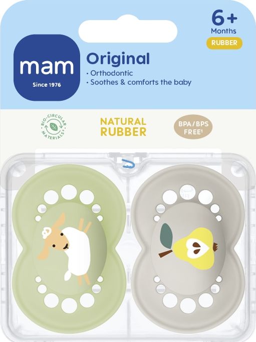Mam Original 6-16kk luonnonkumi 2 kpl tutti