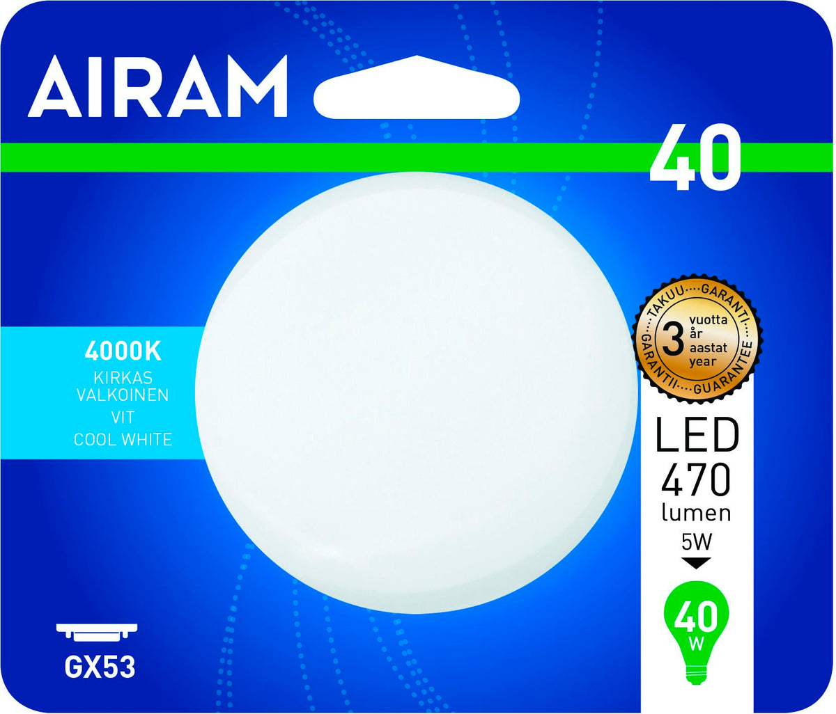 Airam Led GX53 5 w/470 lm 4000k