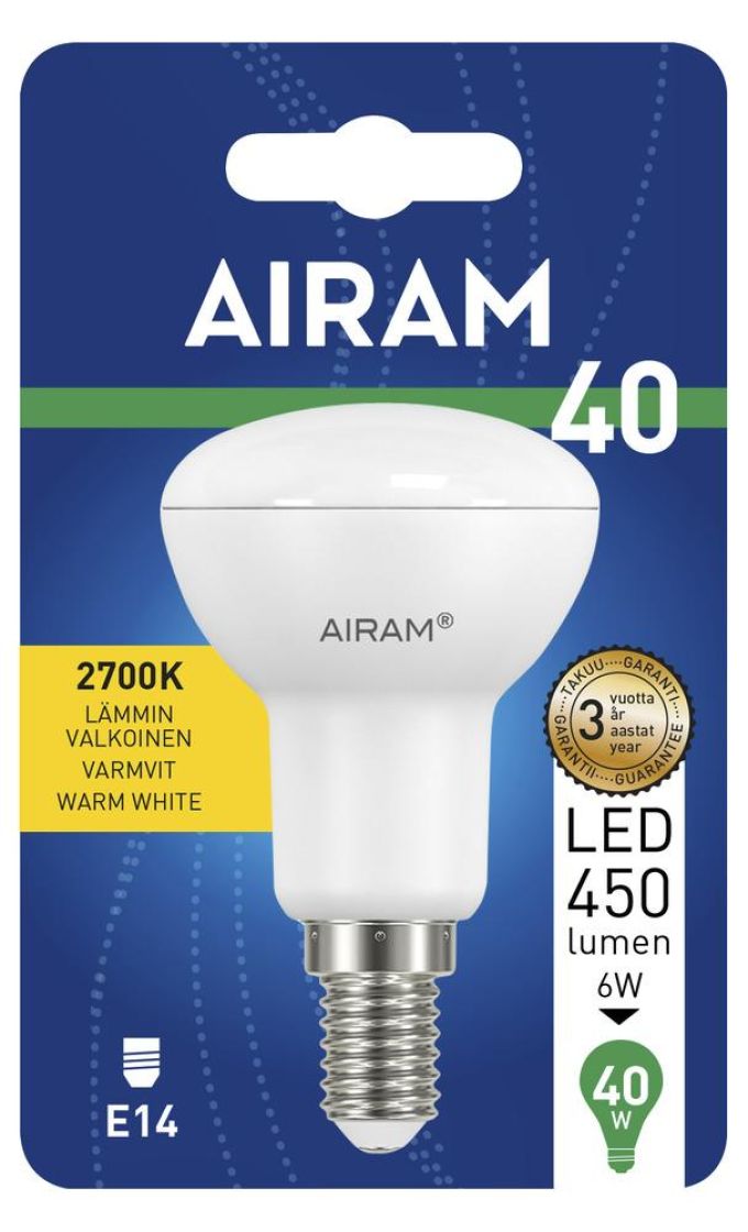 Airam LED-Kohdelamppu E14 2700k 450 lm/125cd
