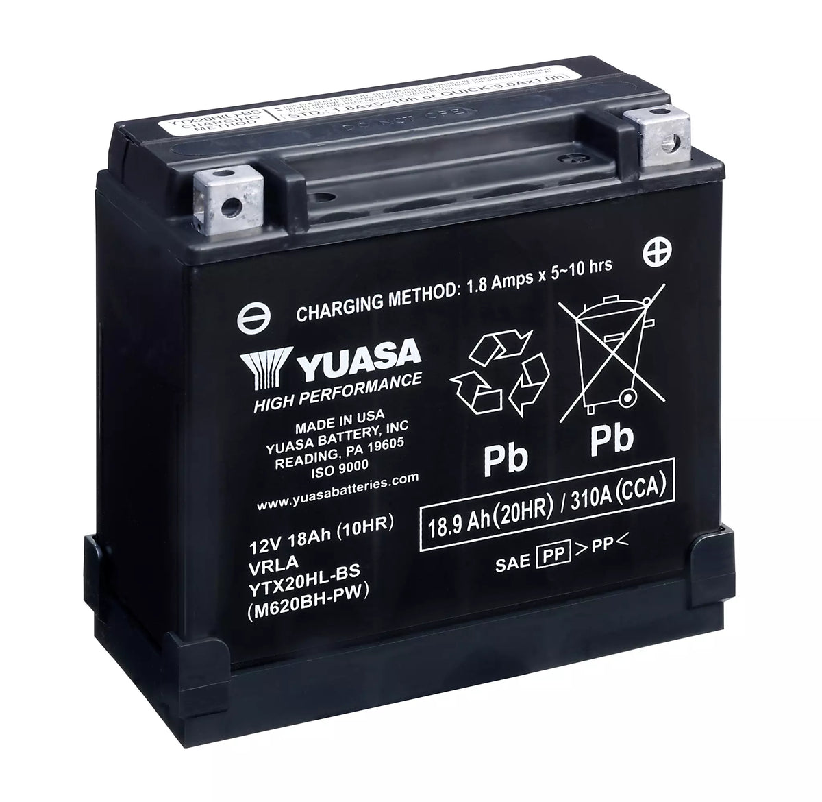 Akku Yuasa  mp 18,9 ah agm -+ 175X87X175