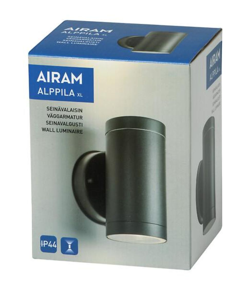 Airam Seinävalaisin Alppila XL GU10 max 2x35 w antrasiitti