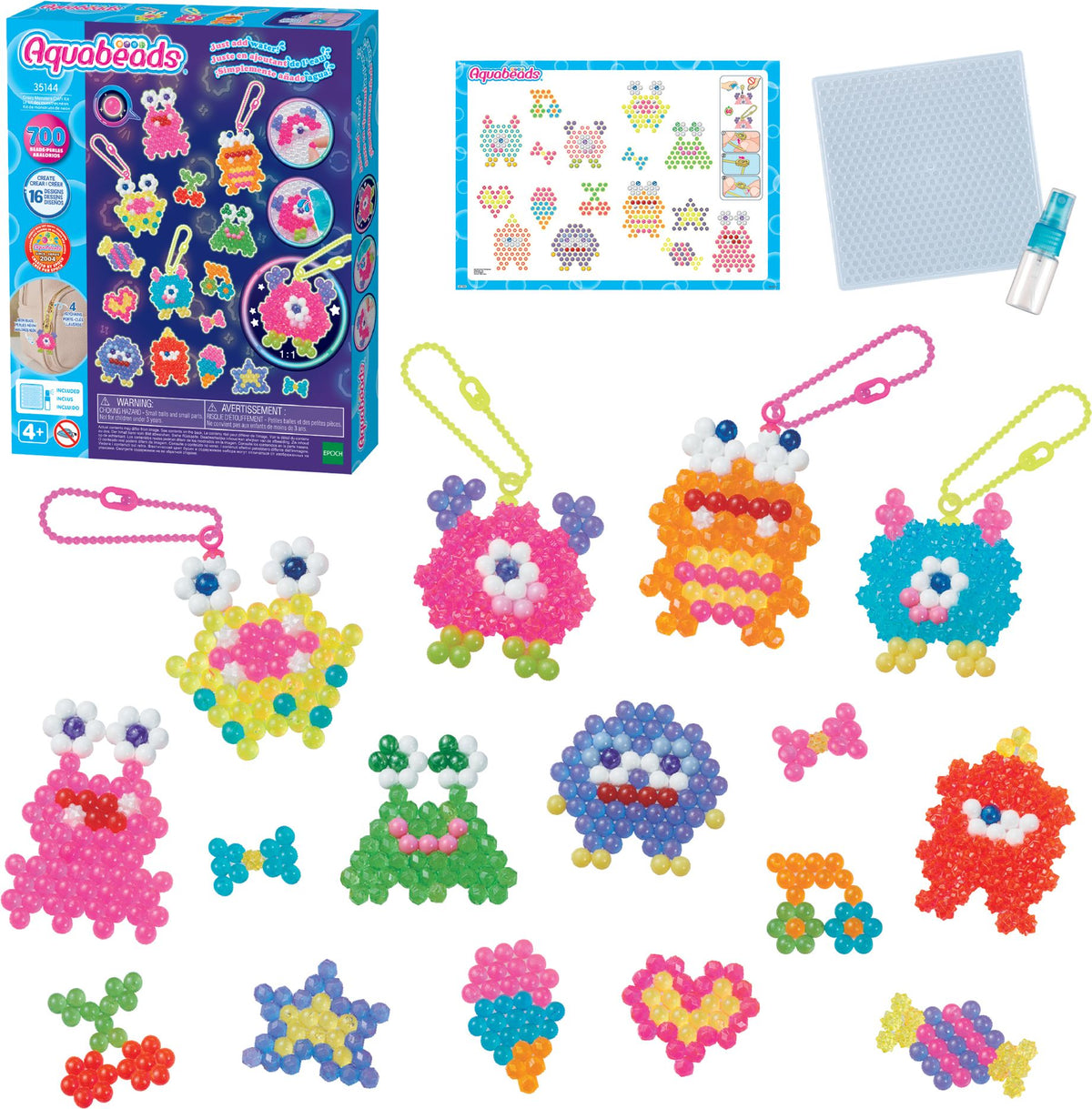 Aquabeads crazy monsters kit 700 helmeä