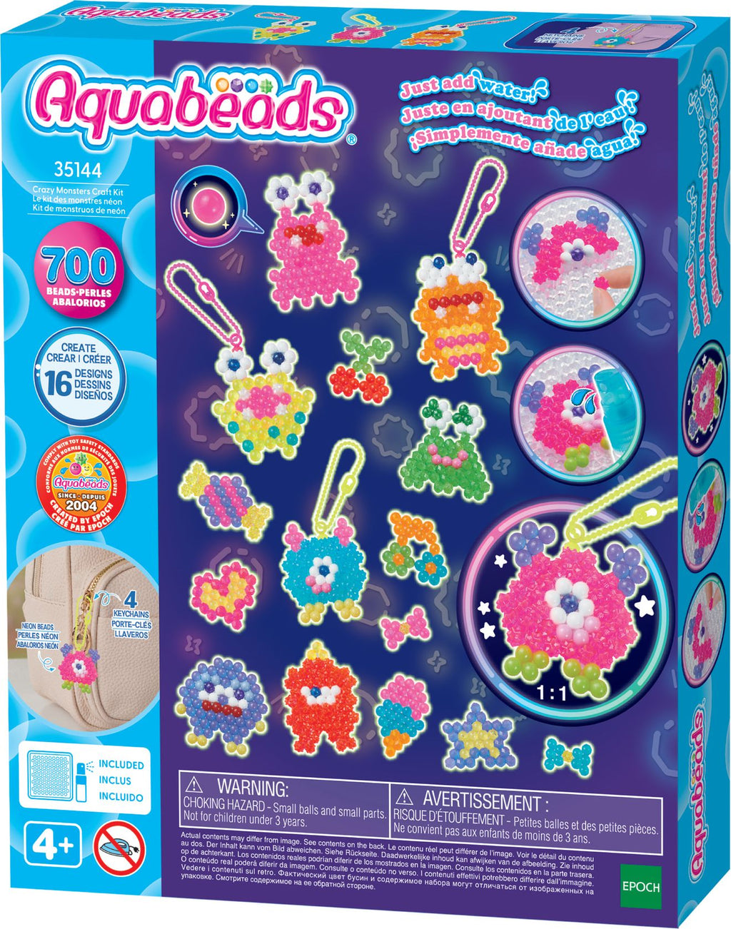 Aquabeads crazy monsters kit 700 helmeä