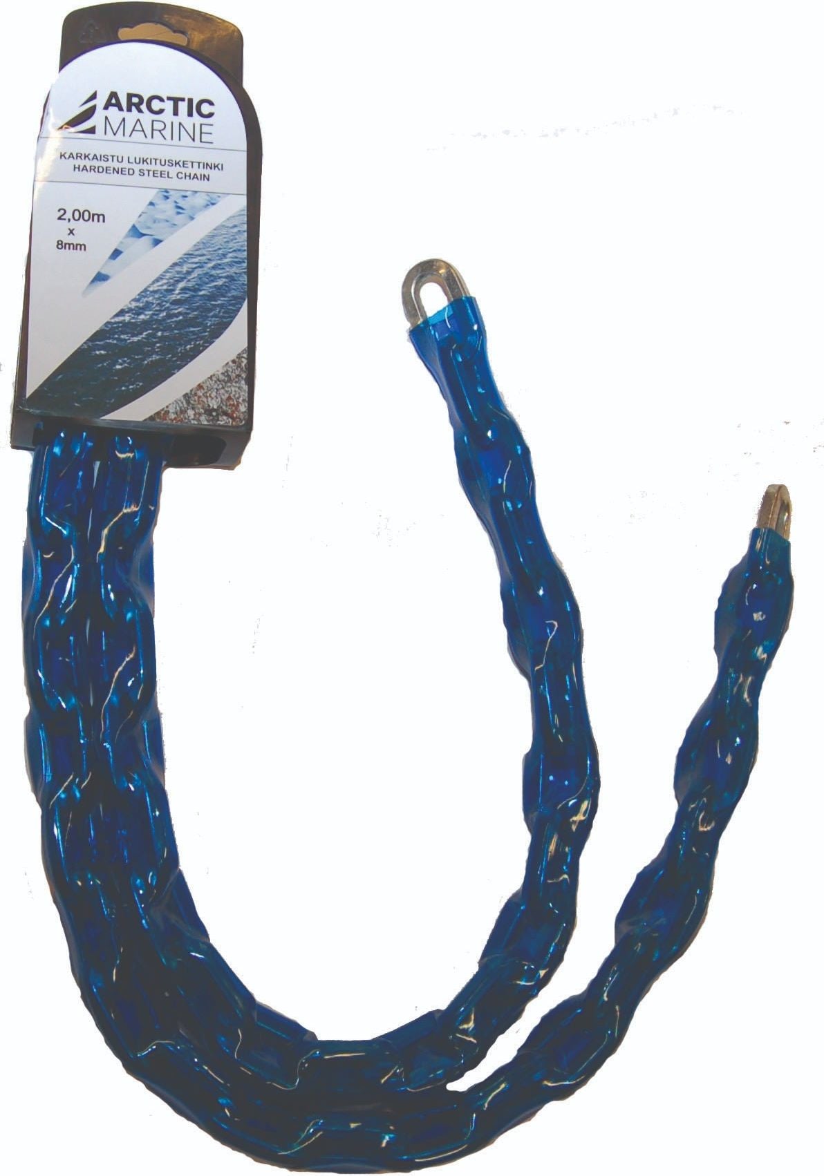 Arctic Marine Lukituskettinki karkaistu 8 mm 2 m muovipäällyste