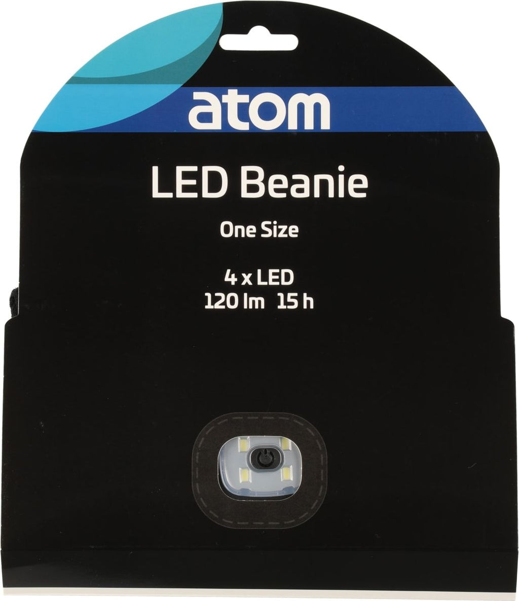 Atom Pipo LED-valolla musta