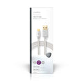 Nedis USB C-Kaapeli 2M Alumii Talla huippuluokan kullatulla Nedis® USB 2.0 -synkronointi-, lataus- ja AV-tukikaapelilla (USB