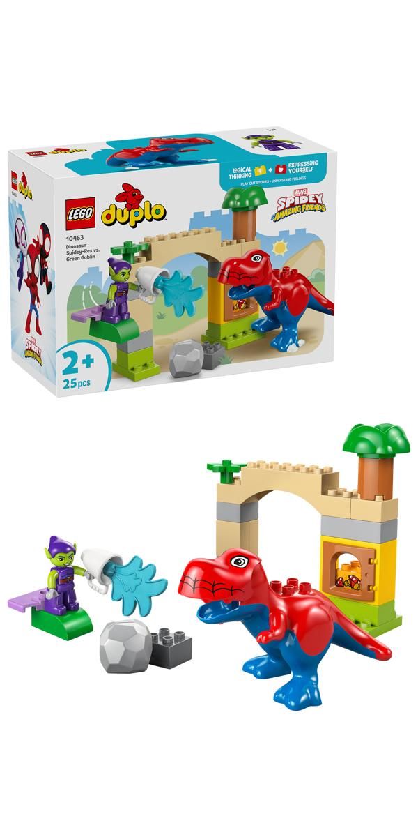 Lego Spidey-Rex-dinosaurus vs. Green Goblin