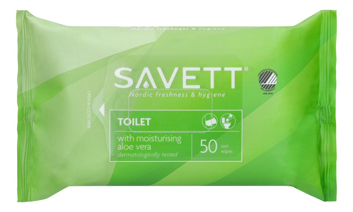 Savett Toilet Kosteuspyyhe 50 kpl