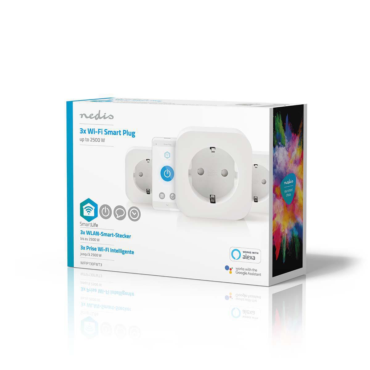 Nedis SmartLife Alypistorasia 3-Pack Wi-Fi | IP21 | Virtamittari | 3680 W | Type F (CEE 7/7) | 0 - 55 °C | Android™ / IOS |