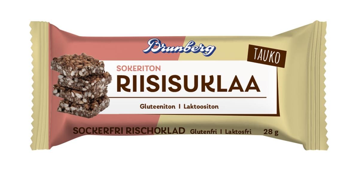 Brunberg Tauko Sokeriton Riisisuklaa 28 g