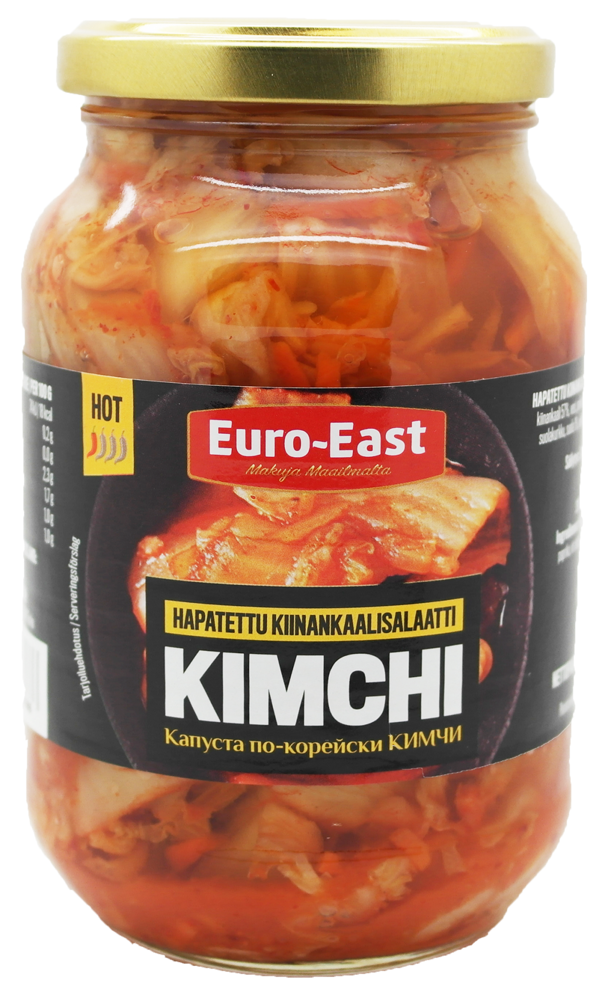 Euro-East Hapatettu kiinankaalisalaatti Kimchi 460g Kimchi on trendikas korealainen kaalisalaatti, joka valmistetaan