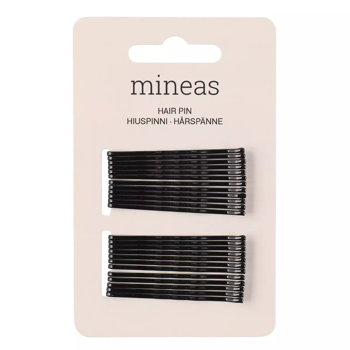 Mineas Basic hiuspinni 24 kpl Musta