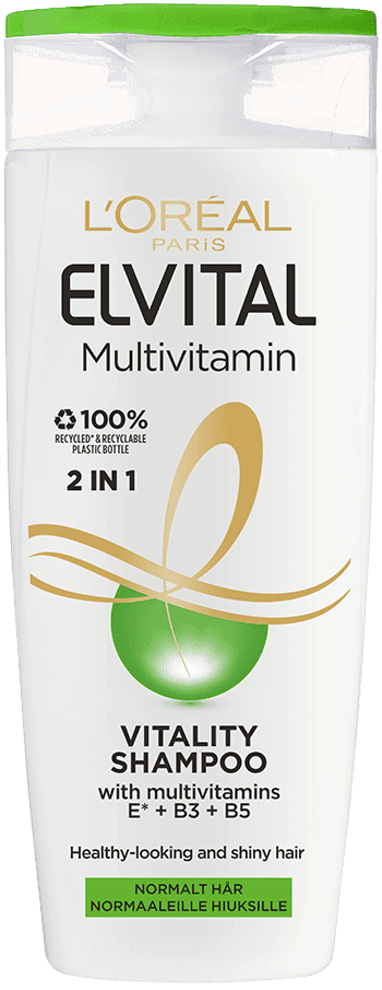 ELVITAL SHAMPOO MULTIVITAMIN 2IN1 2 IN 1 NORMAALIT HIUKSET