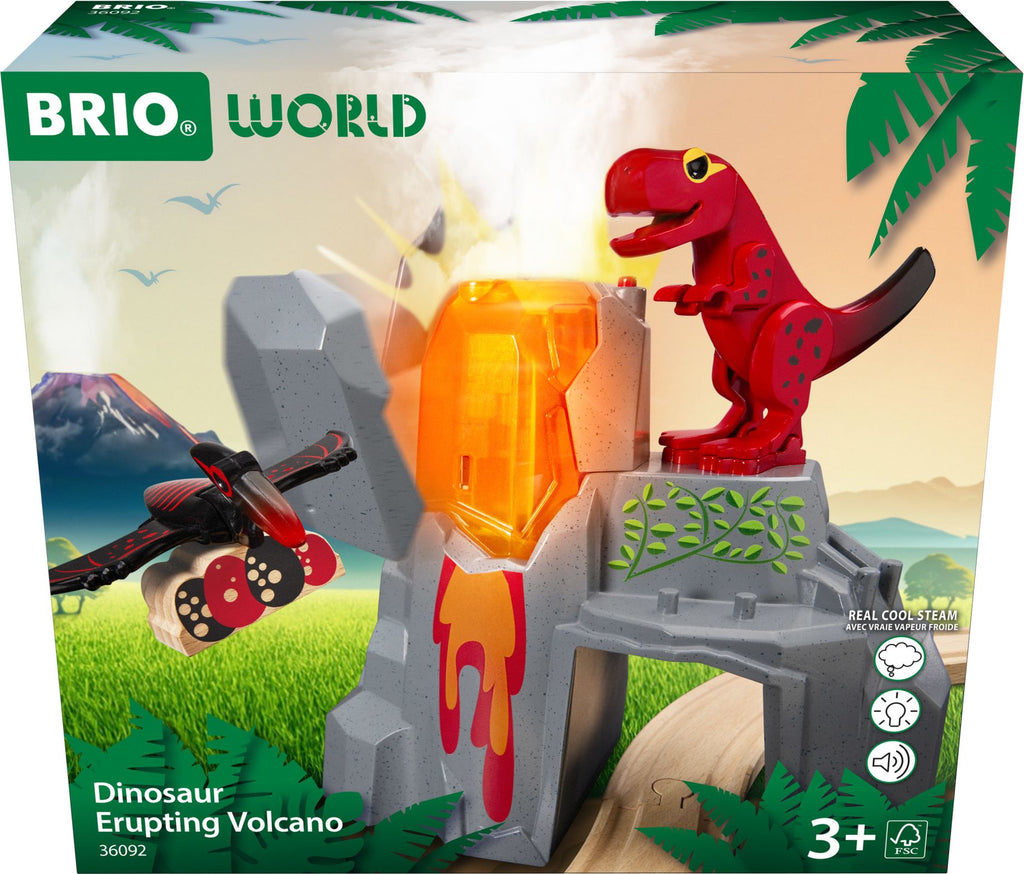 Brio 36092 - Dinosaurus ja purkautuva tulivuori