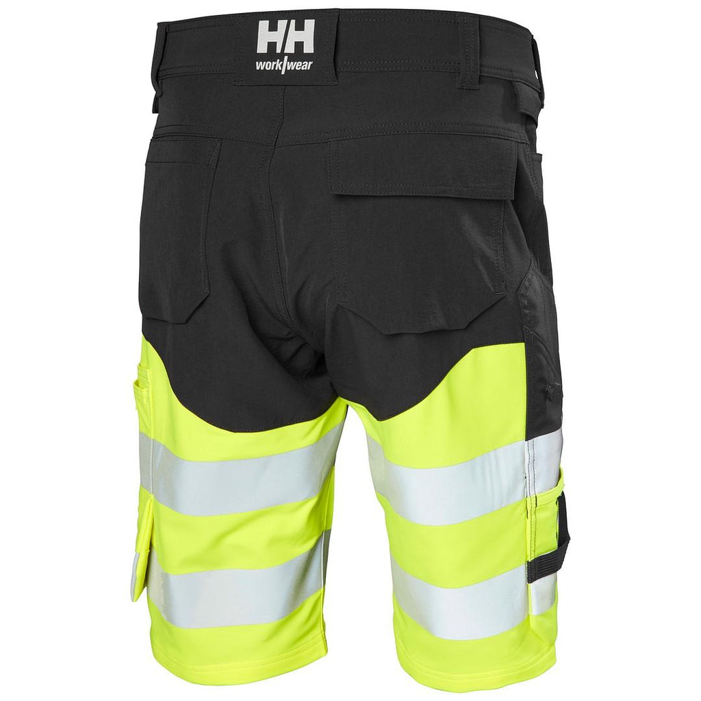 HELLY HANSEN SHORTSIT HI-VIS ALNA 4X CNCT FL.KEL/EBONY