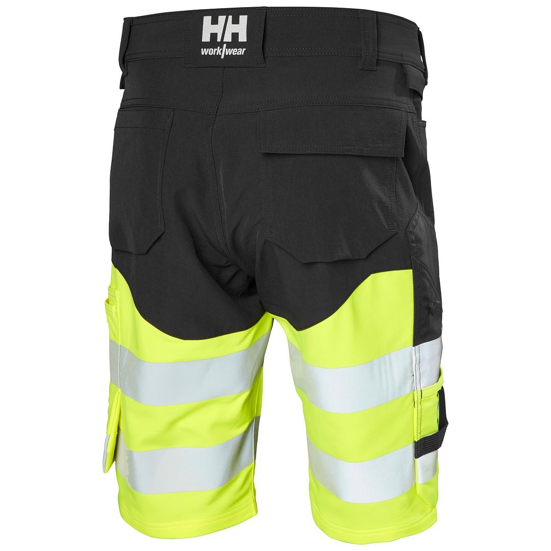 HELLY HANSEN SHORTSIT HI-VIS ALNA 4X CNCT FL.KEL/EBONY