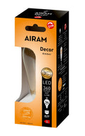 Airam Led-Decor E27 380lm Dim -Varilampotila: 2200K -Himmennettava DIM -Kanta: E27 -Teho: 5W, 380LM -Mitat: Ø 58/133