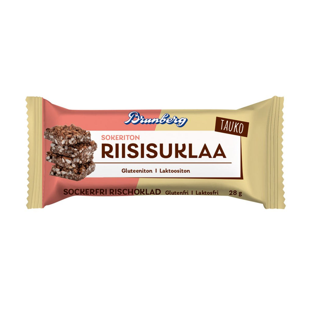Brunberg Tauko Sokeriton Riisisuklaa 28 g
