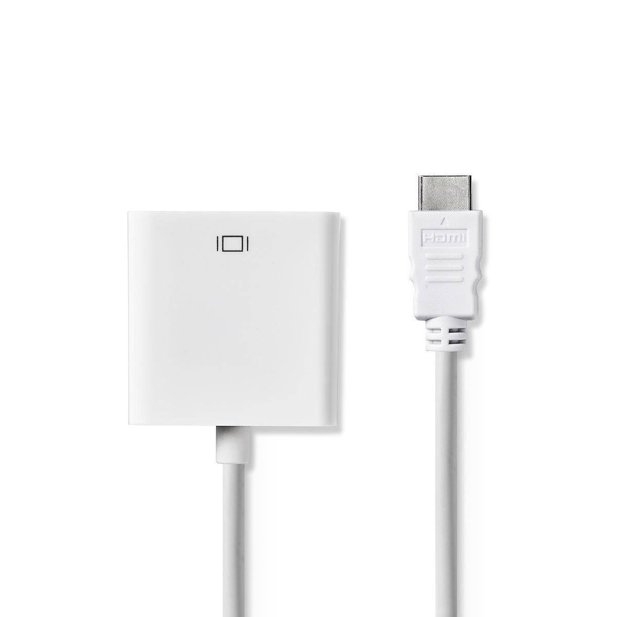 HDMI–VGA-Kaapeli HDMI-Liitin - VGA, Naaras 0,2 m Valkoinen CCGB34900WT02