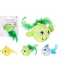 Cat toy goldfish plush 3ASS