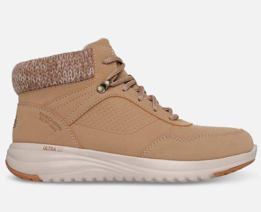 Skechers naisten Slip-ins: On-The-Go Stellar Ariana - Waterproof Beige - 100% vedenpitava paallinen keinomateriaalia -