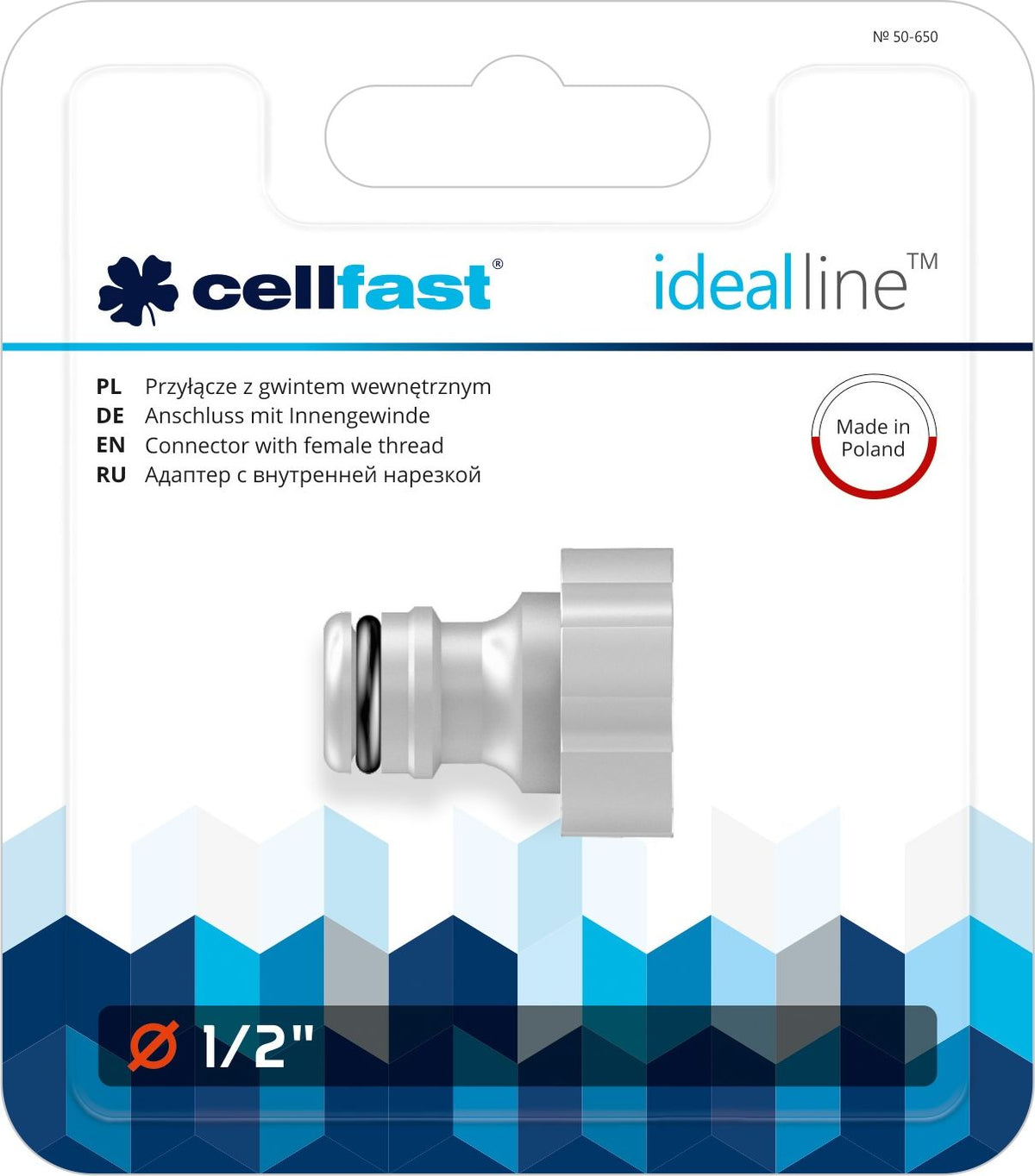Hanaliitin sisäkierteellä, Ideal Line Plus 1/2"