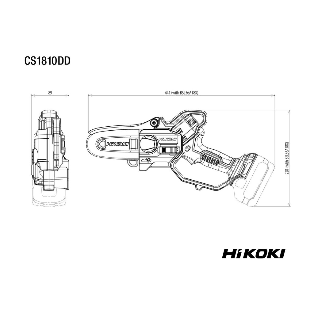 HiKOKI oksasaha CS1810DD runko