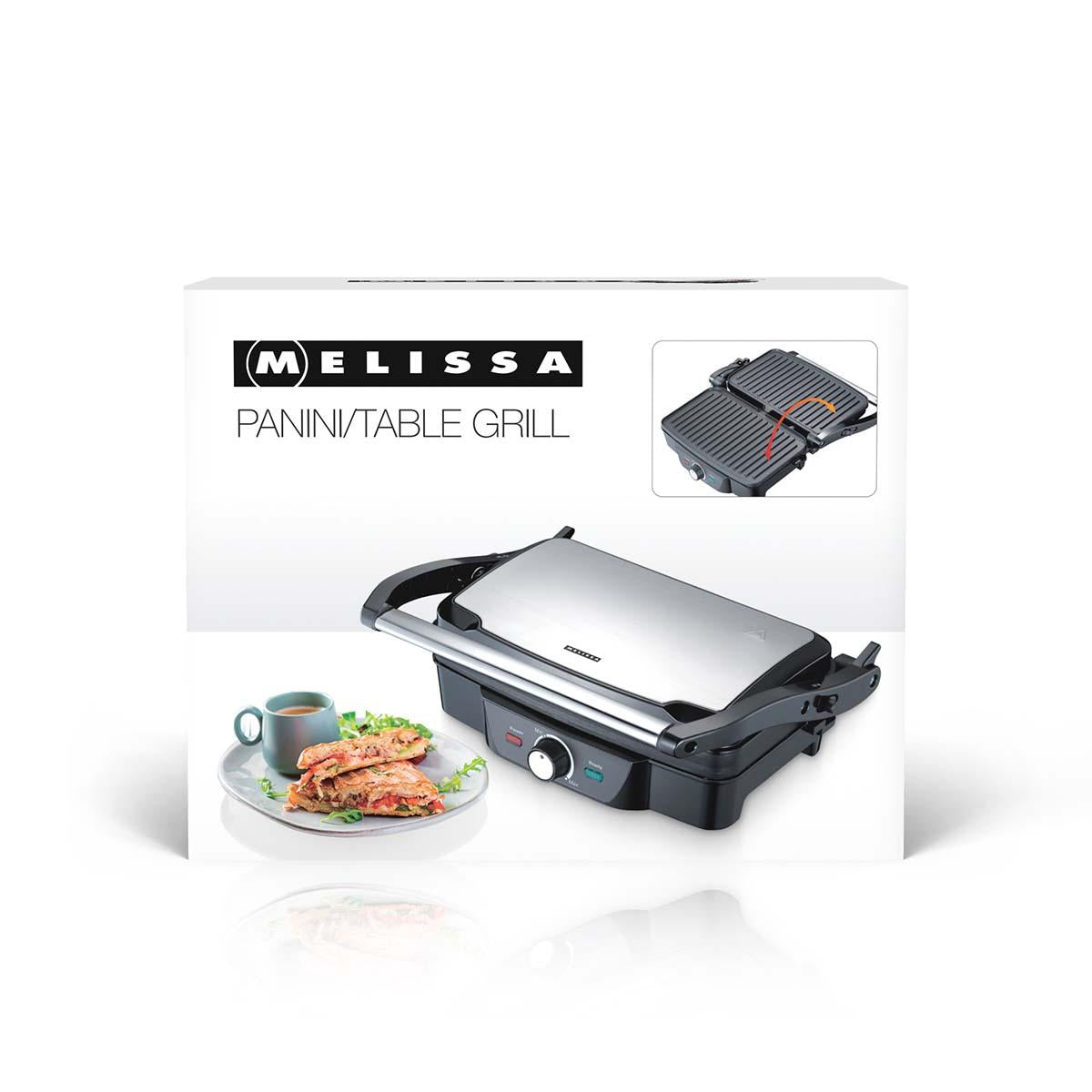 MELISSA Poytagrilli/Paninigrilli 1600W Poytagrilli/Paninigrilli 1600W Musta/Ruostumaton Teras