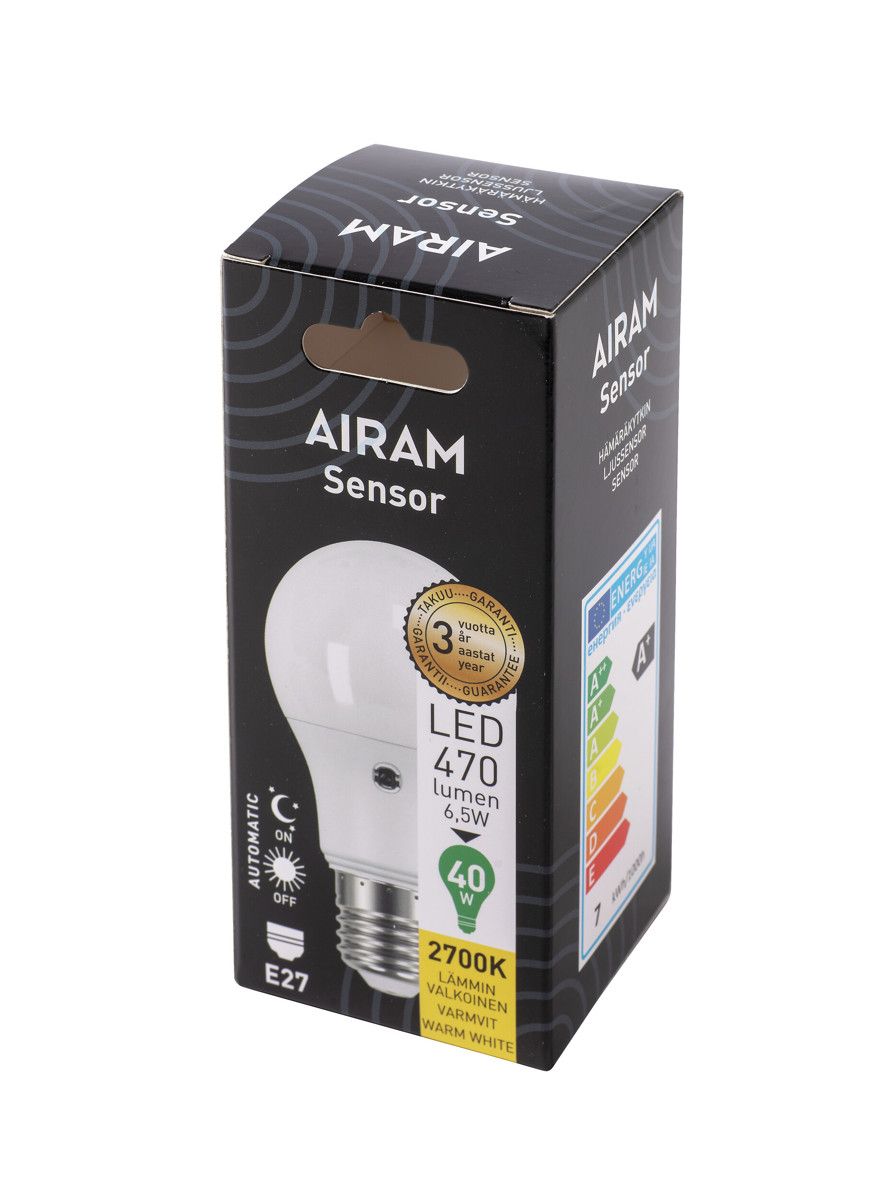 Airam Led sensor E27 470 lm/2700k