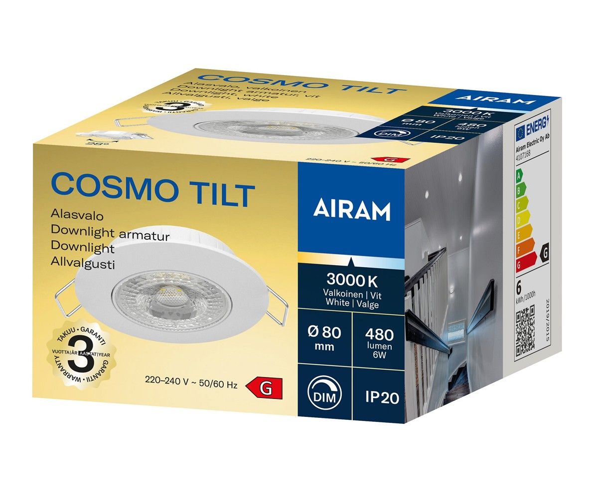Airam Cosmo Dim LED-Alasvalo 3000k 480 lm